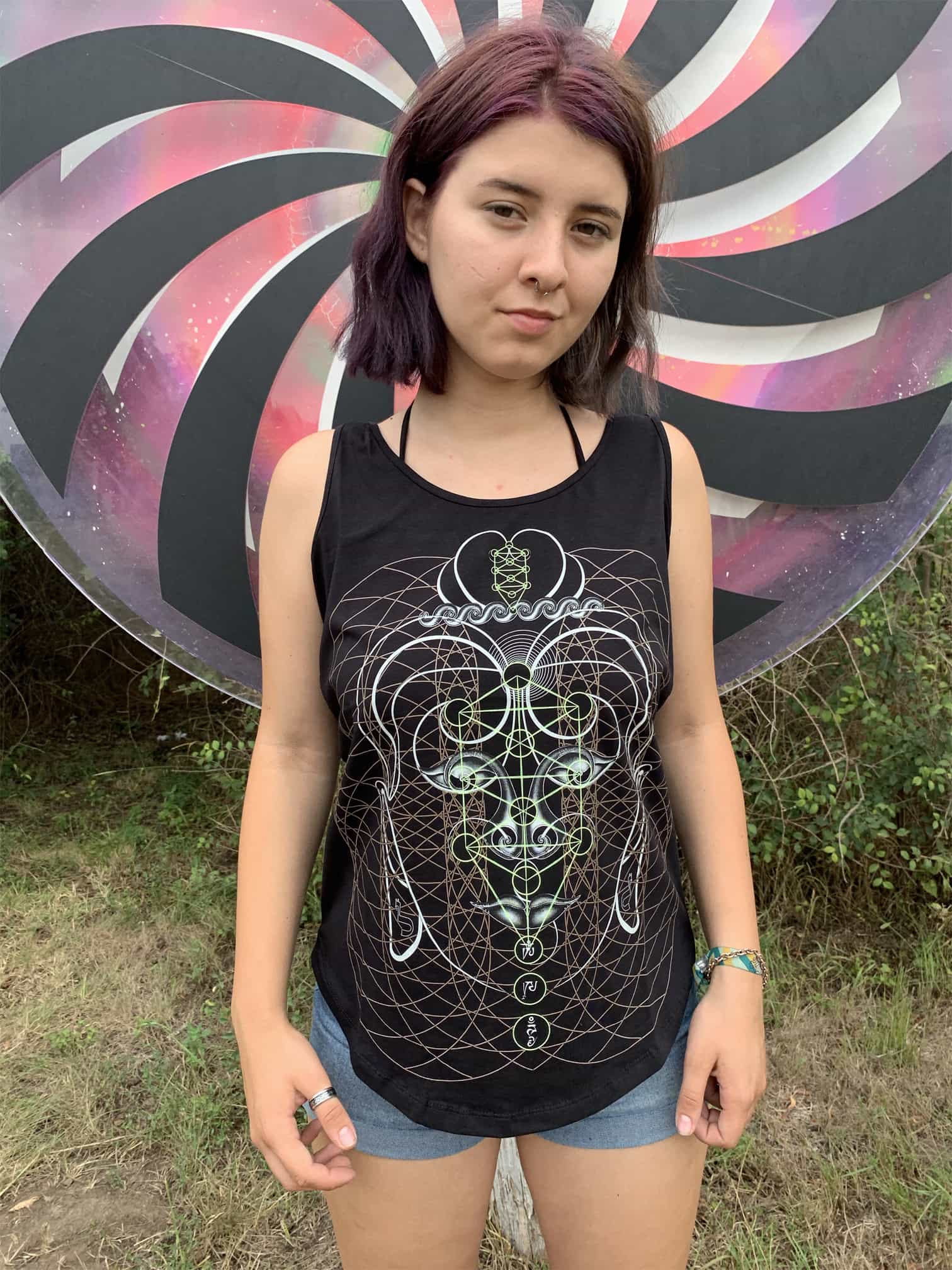 Buddha Vibes Tank Top Black — Image 4 by Symbolika