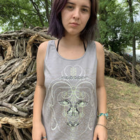 Buddha Vibes Hung Women Vest Top - Pearl