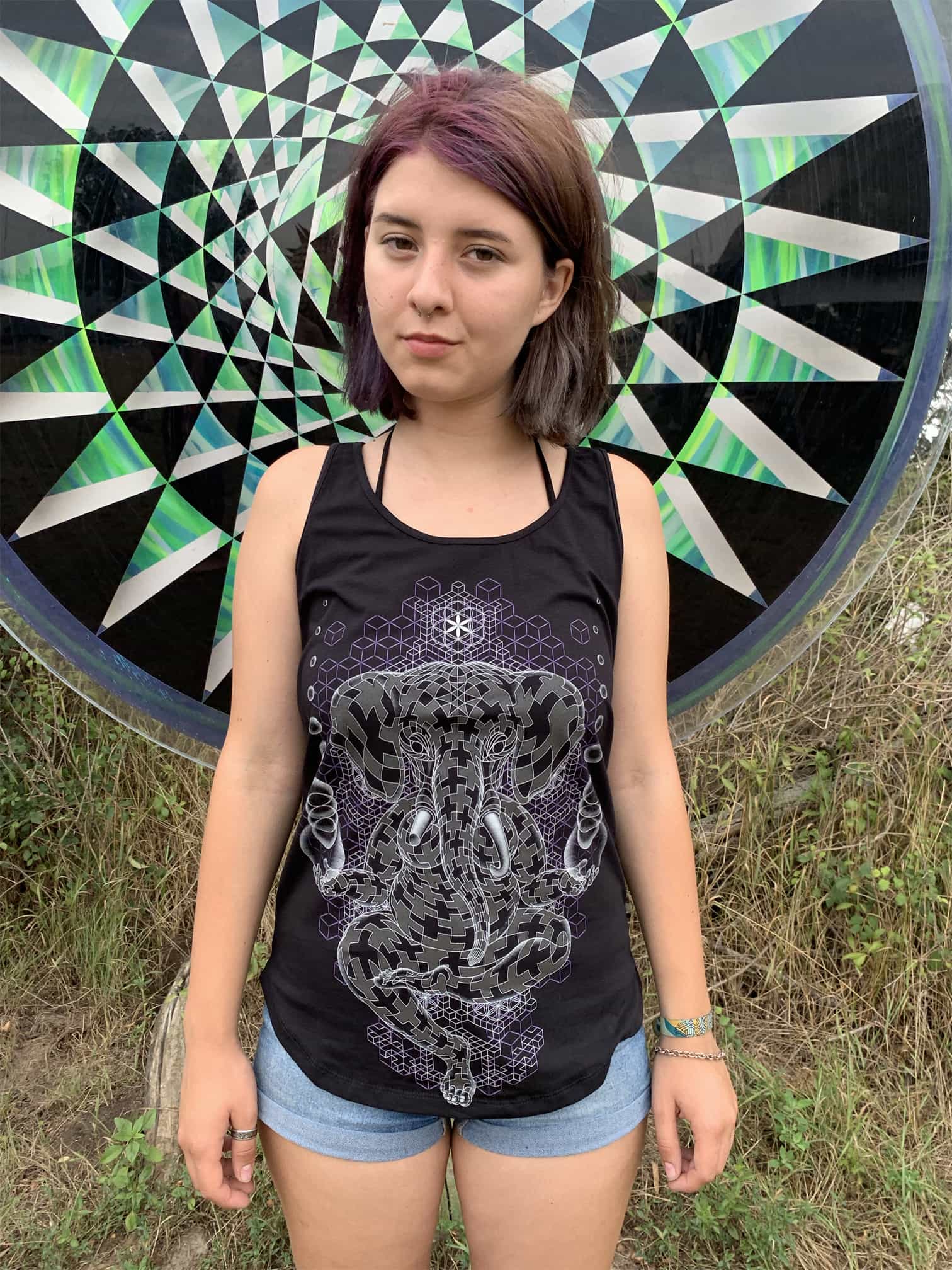 Ganescher Tank Top Black — Image 2 by Symbolika