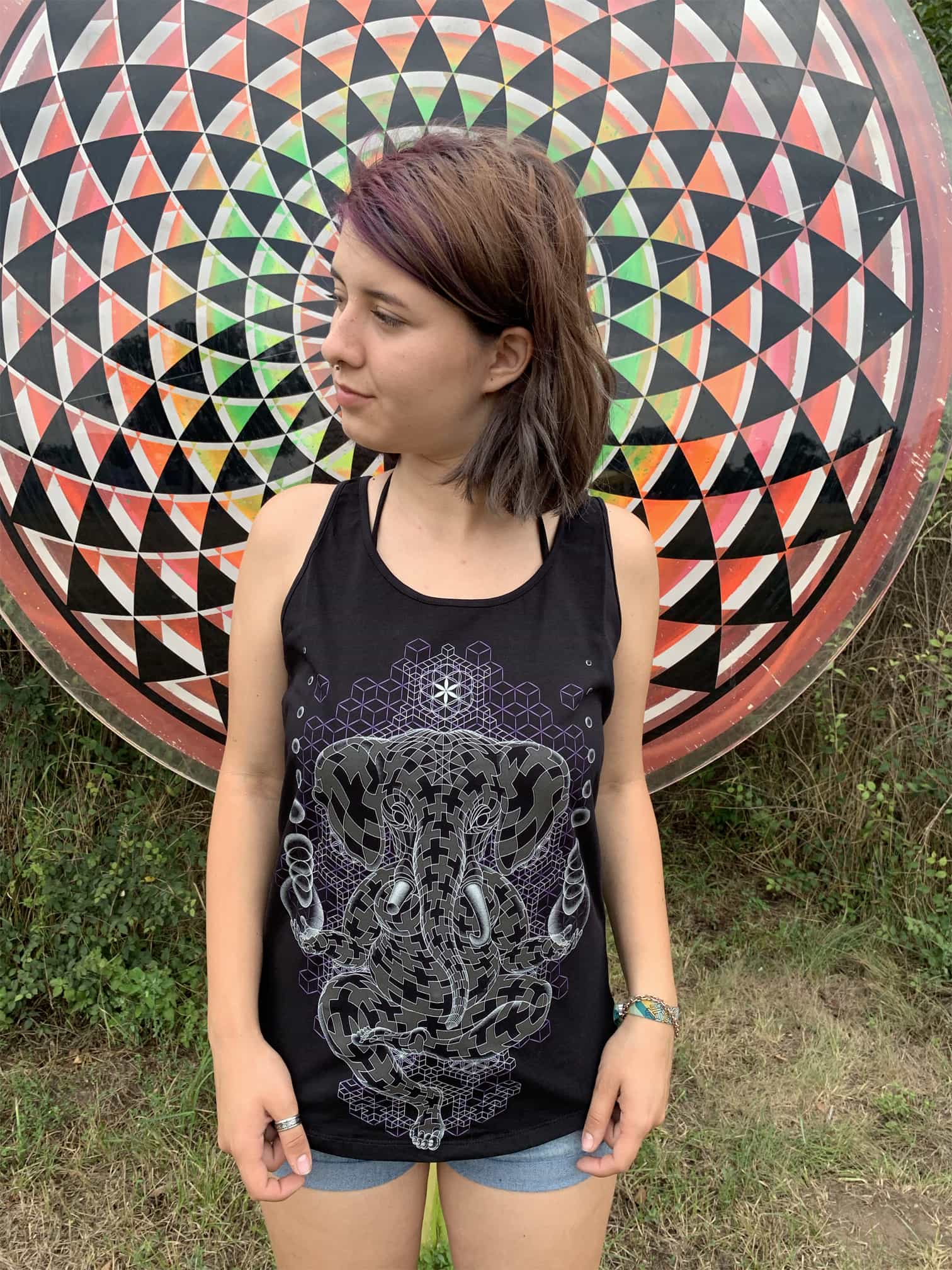 Ganescher Tank Top Black — Image 3 by Symbolika