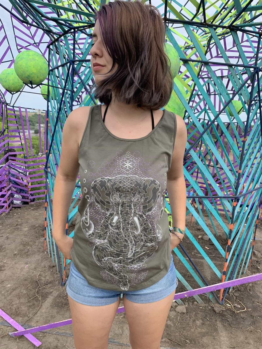 Ganescher Tank Top Khaki — Image 2 by Symbolika