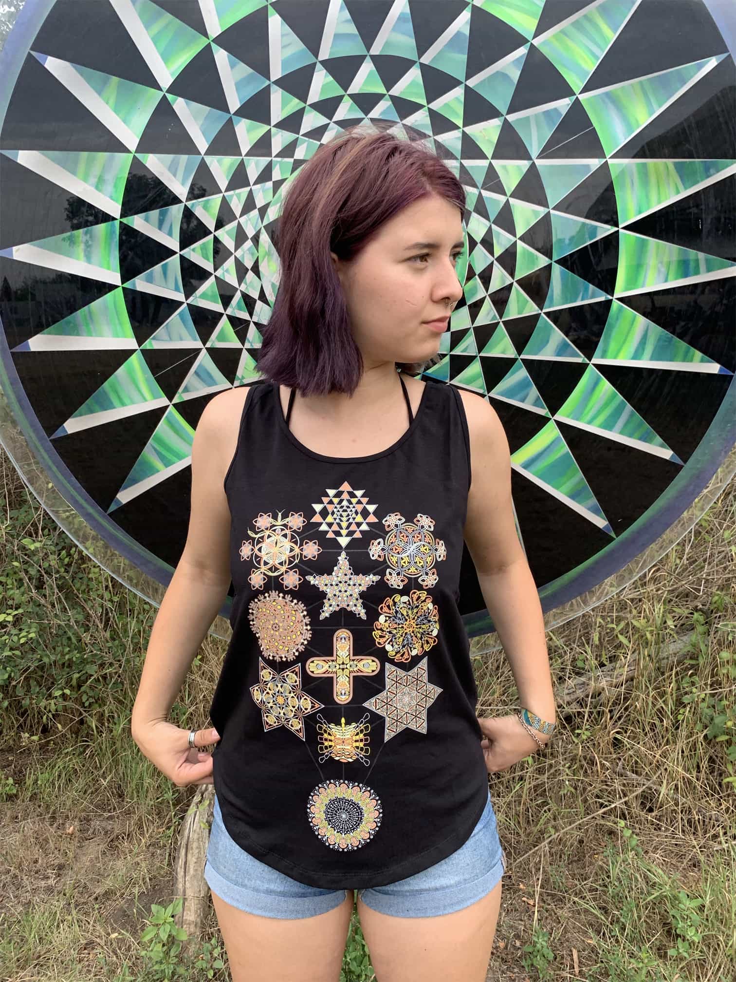 Symbol Tree Tank Top Black — Image 3 by Symbolika