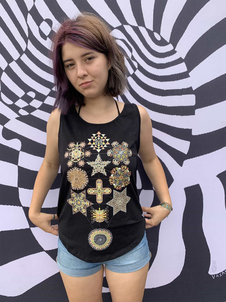 Symbol Tree Tank Top Black — Image 4 by Symbolika